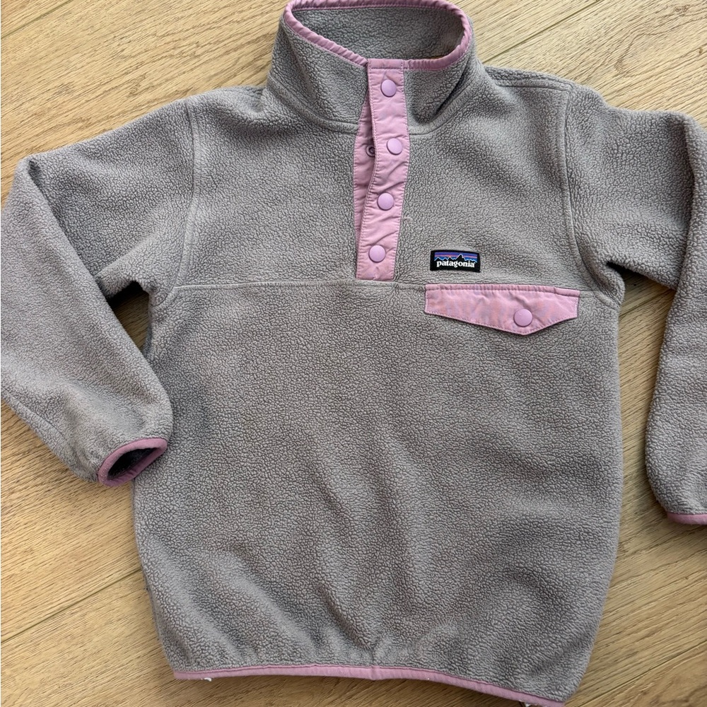 Patagonia Synchilla Fleece in Gray and Pink